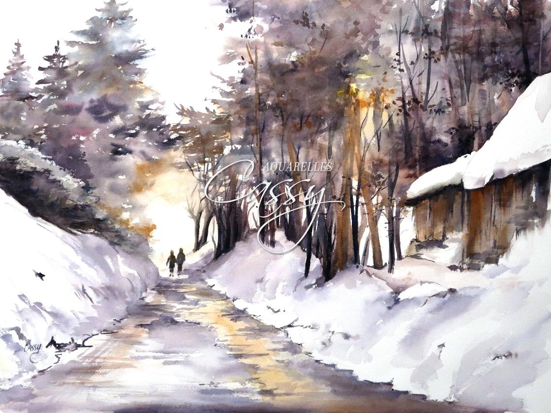 Balade aux Coverays - Chamonix (46 cm X 61 cm)